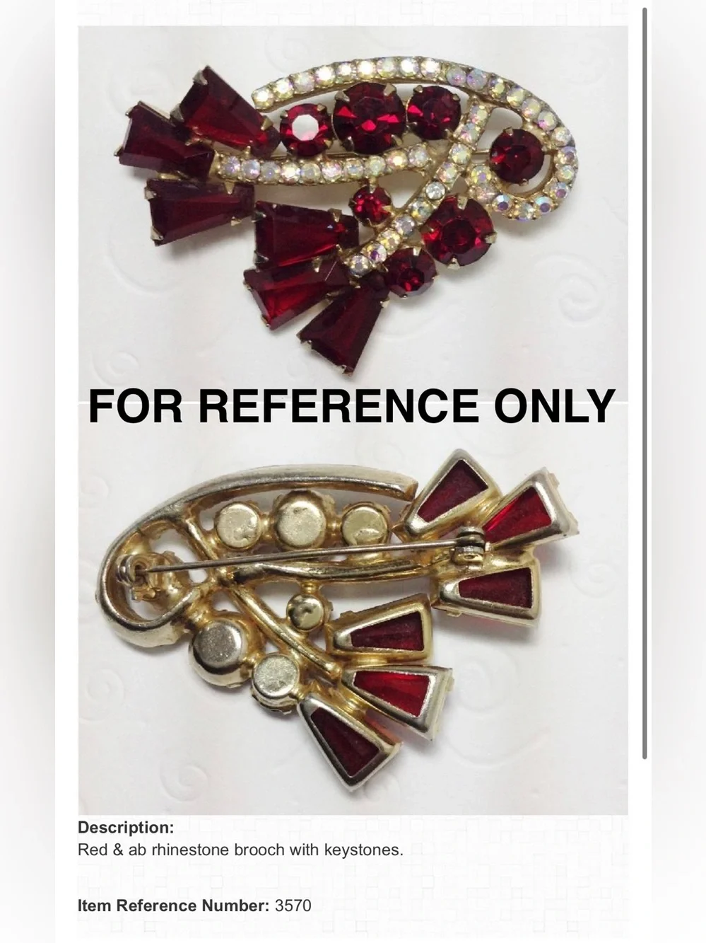 VERIFIED JULIANA D&E Keystone Baguette Rhinestone Brooch & Earrings Yellow Topaz